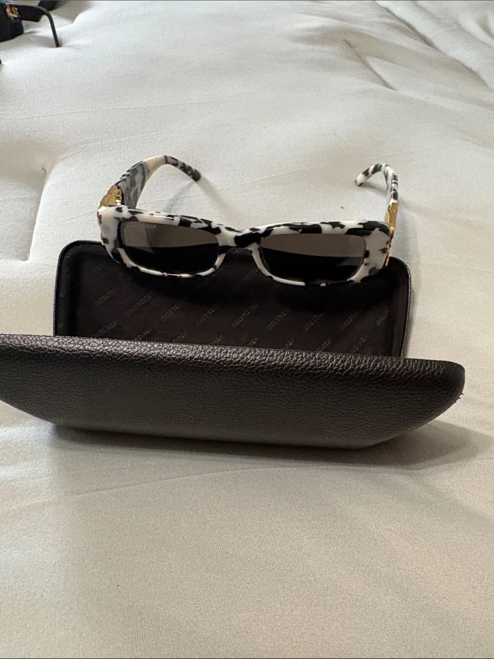 Balenciaga Dynasty Marbled Rectangle Women's Sunglasses